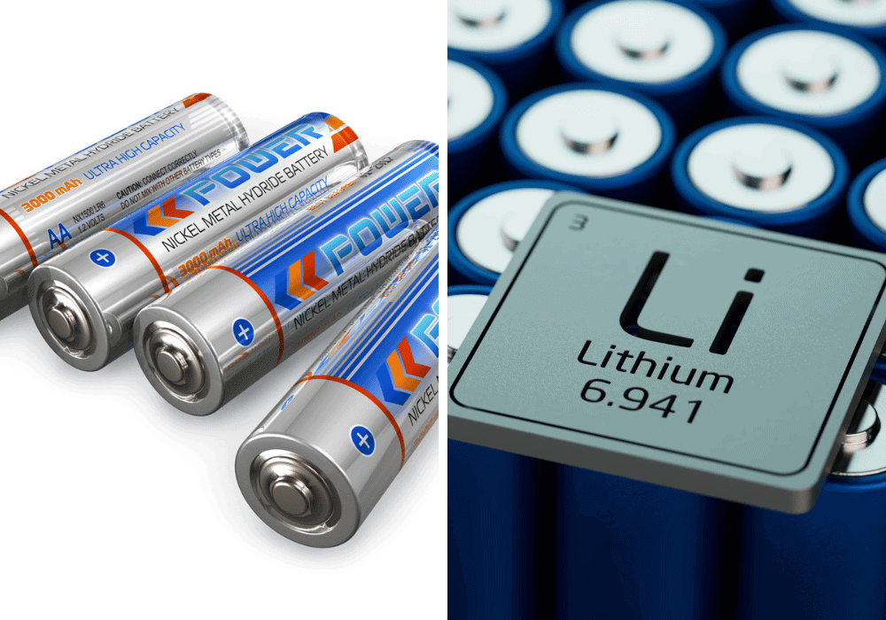 NiMH battery and lithium